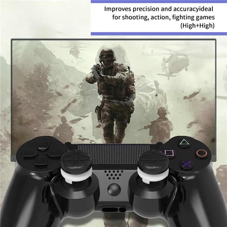 JYS JYS-P5147 Set di 8 pezzi per Controller PS5 / PS4 / Switch Pro Cappuccio per joystick Alto e Basso