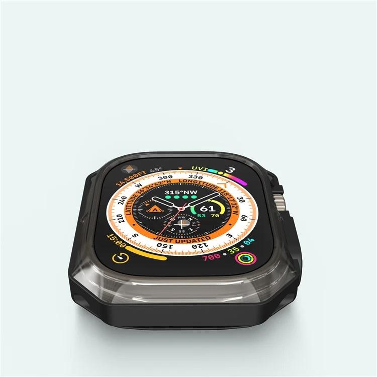 DUX DUCIS Tamo Series para Apple Watch Ultra 2 / Capa de Proteção de Relógio Ultra 49mm PC+Silicone - Preto Translúcido