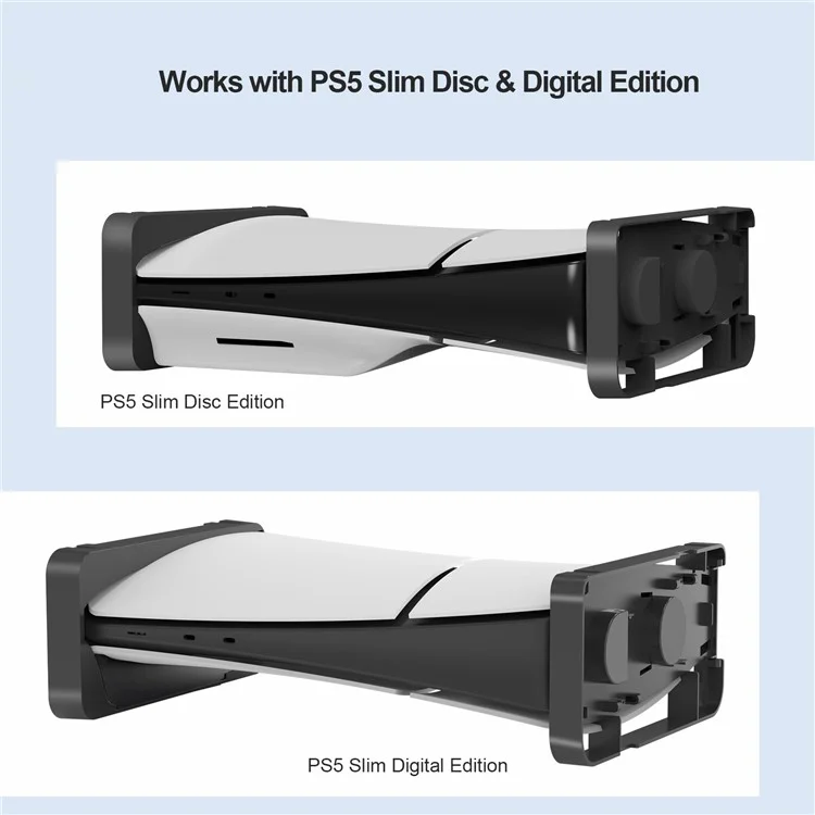 Горизонтальная подставка JYS JYS-P5178 для игровой консоли Sony PS5 Slim Disc / Digital - черная