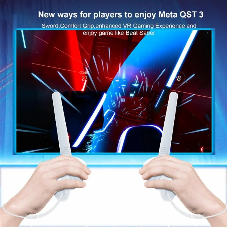 JYS JYS-MQ009 für Meta Quest 3 / 3S Tischtennisschläger Golf Club Adapter Controller Griffe Stielgriff Zubehör