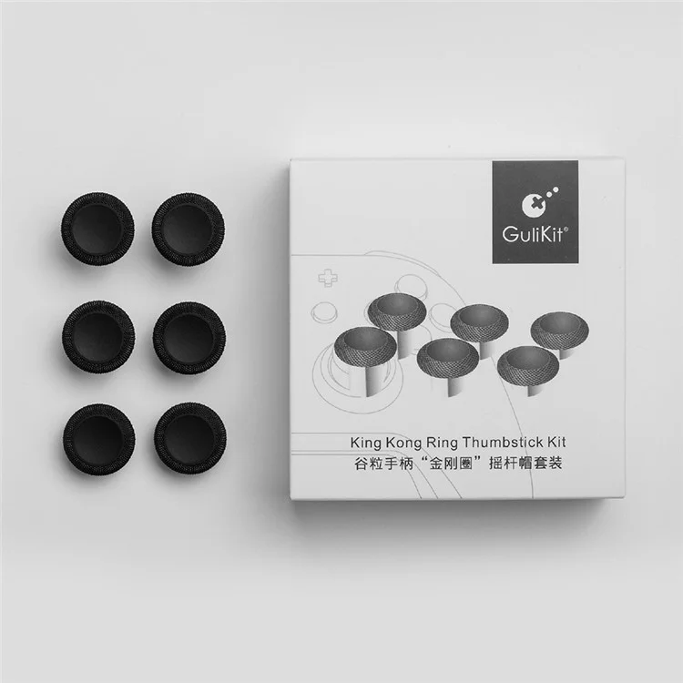 GULIKIT NS34 6Pcs / Set 3 Heights King Kong Ring Thumbstick Kit Controller Replacement Part - Black