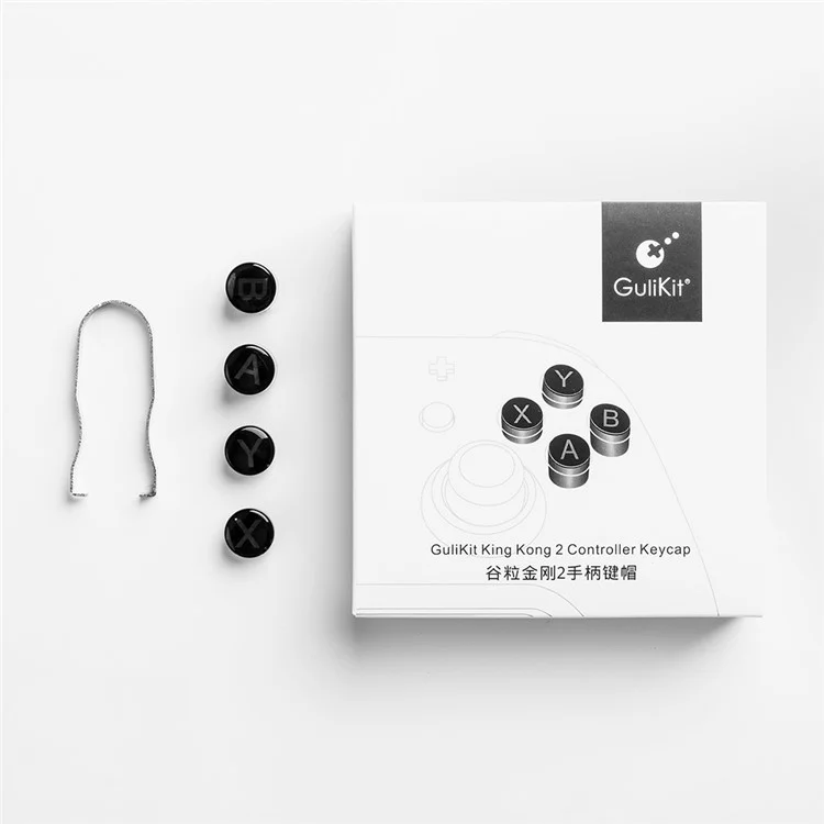 GULIKIT NS32 King Kong 2 Pro NS08 NS09 Game Controller Keycap Press Button ABS Cover for A, B, X, Y Keys - Black