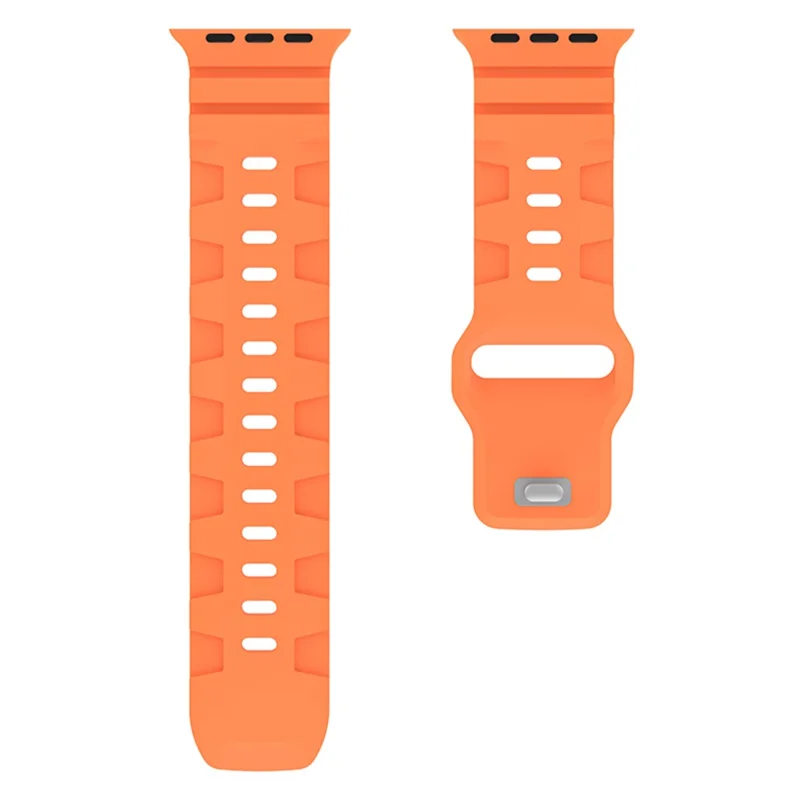 YINGSHEHUI Pour Apple Watch 10 46mm / Ultra 2 / Ultra 49mm / 9 8 7 45mm / SE (2023) SE (2022) SE 6 5 4 44mm / 3 2 1 42mm Bracelet de montre en silicone - Orange