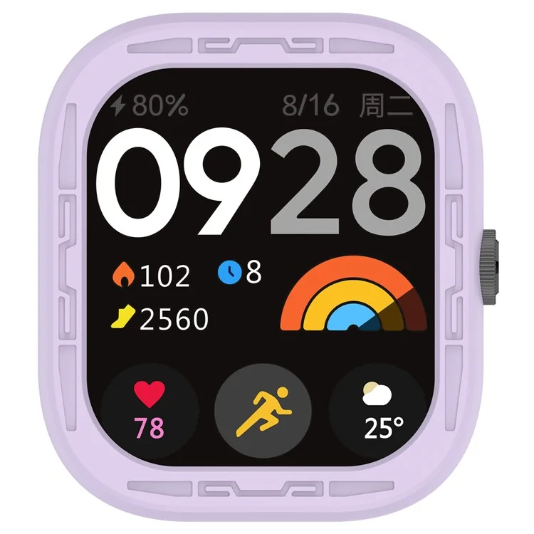 Para Xiaomi Redmi Watch 4 Capa Protetora de Silicone Resistente a Arranhões - Roxa