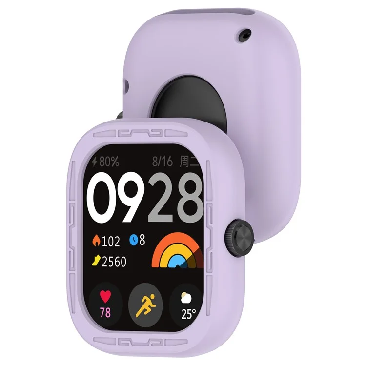 Para Xiaomi Redmi Watch 4 Capa Protetora de Silicone Resistente a Arranhões - Roxa