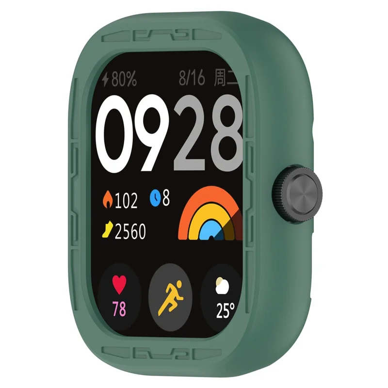 For Xiaomi Redmi Watch 4 Silicone Protective Cover Scratch-Resistant Watch Case - Dark Green