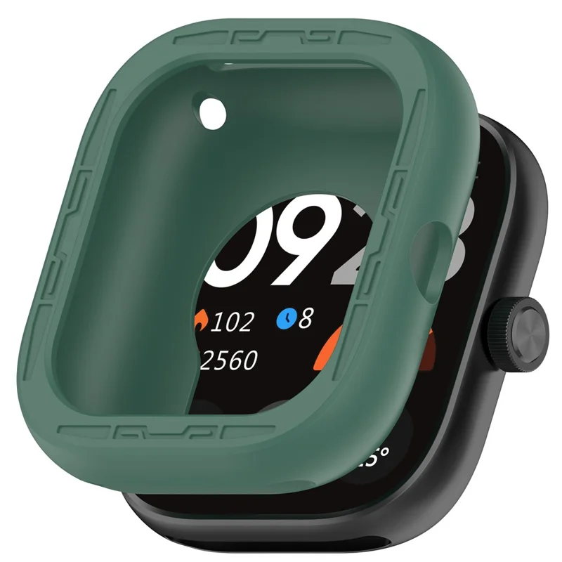 For Xiaomi Redmi Watch 4 Silicone Protective Cover Scratch-Resistant Watch Case - Dark Green