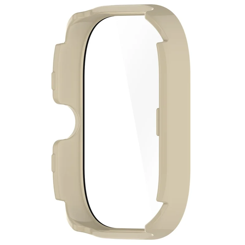 For Xiaomi Redmi Watch 4 Full Protective Case PC Watch Cover with Tempered Glass Screen Protector - Ivory White