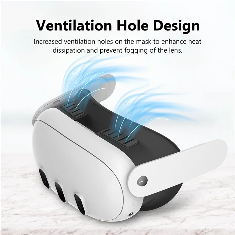 Face Cover for Meta Quest 3 VR Headset Washable ABS+PU Replacement Mask