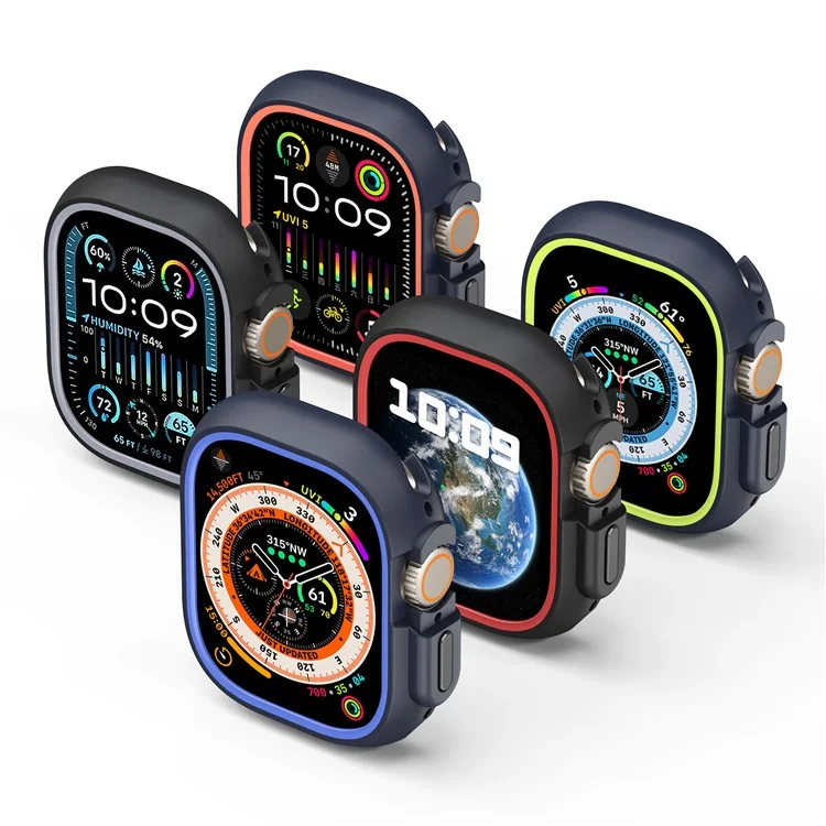DUX DUCIS Bamo Series for Apple Watch Ultra 2 / Ultra 49mm Watch Case PC+TPU Cover - Black / Grey