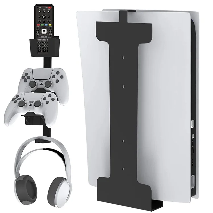 Universal Metal Wall Mount Holder for PS5 Game Console, Controller, Headset Storage Display Stand