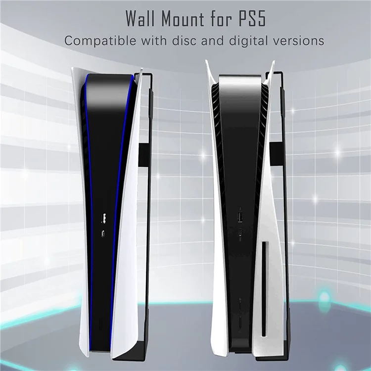 Universal Metal Wall Mount Holder for PS5 Game Console, Controller, Headset Storage Display Stand