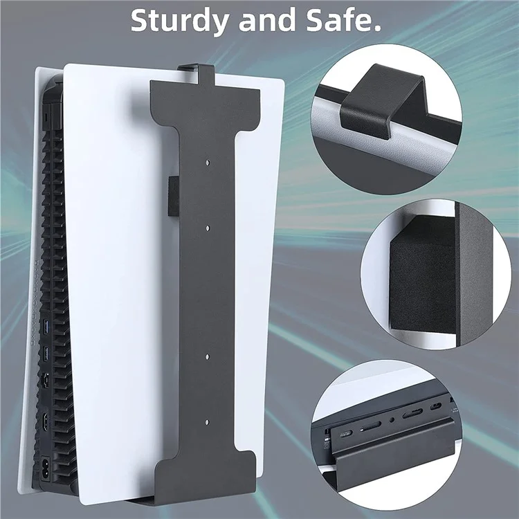 Universal Metal Wall Mount Holder for PS5 Game Console, Controller, Headset Storage Display Stand