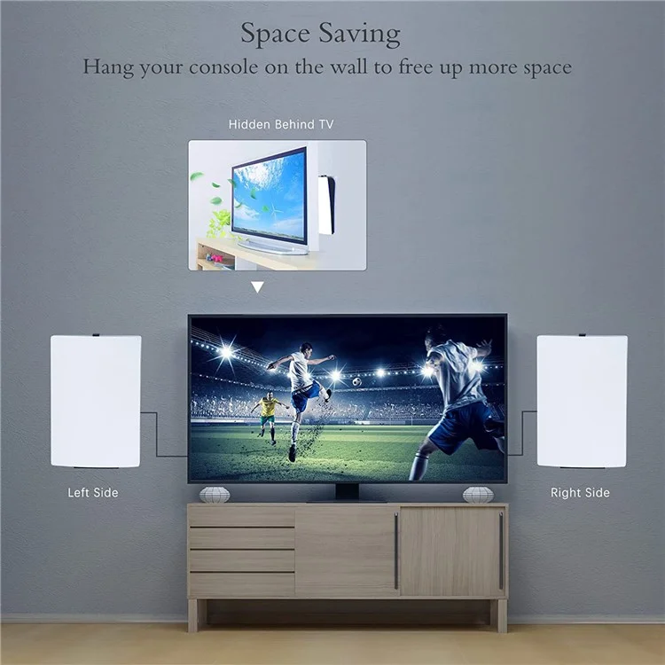Universal Metal Wall Mount Holder for PS5 Game Console, Controller, Headset Storage Display Stand