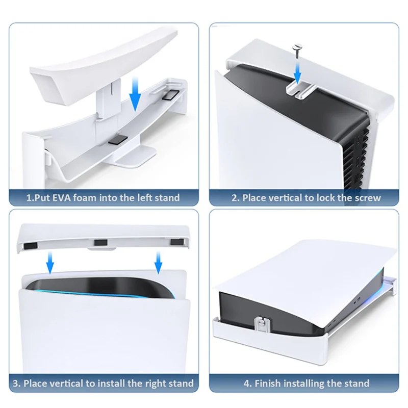 Stojak poziomy OIVO IV-P5222 do konsoli PS5 w wersji Dyskowej/Cyfrowej, uchwyt na konsolę do gier na biurko