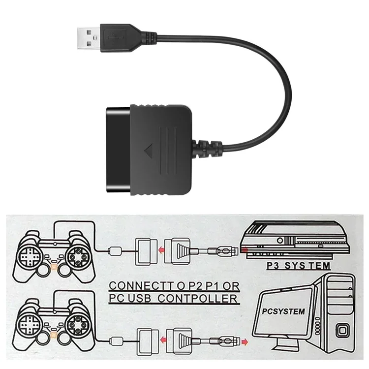 Adaptateur pour manettes de jeu Sony PS1 PS2 vers manettes de jeu USB PC Convertisseur pour PS3