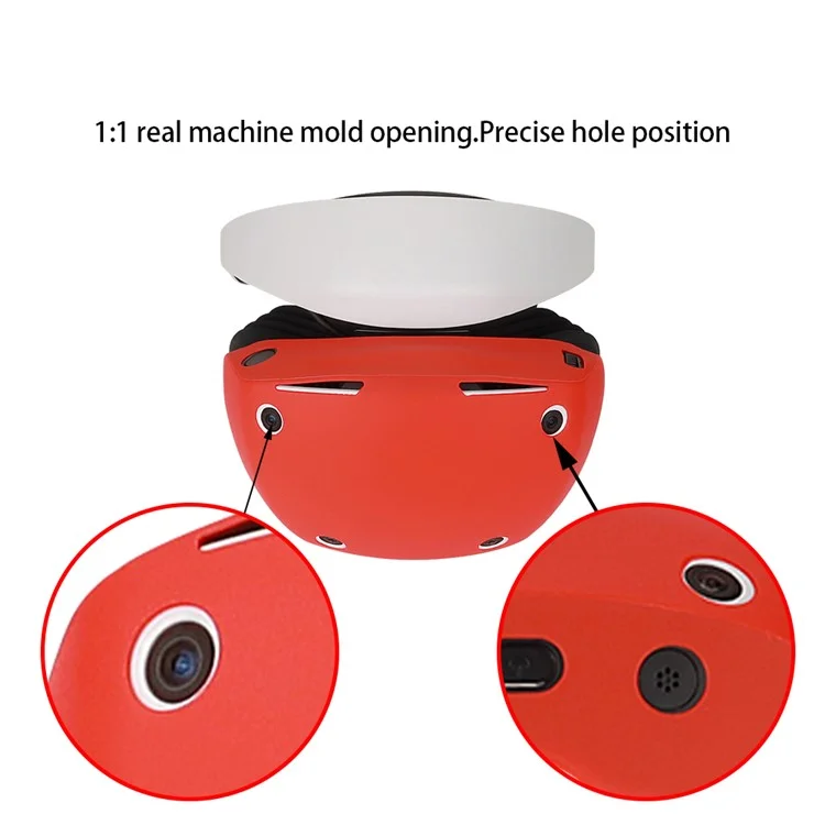 Para Sony PlayStation VR2 Capa de Silicone para Headset + Proteção de Lente + 2 Protetores de Polegar - Preto