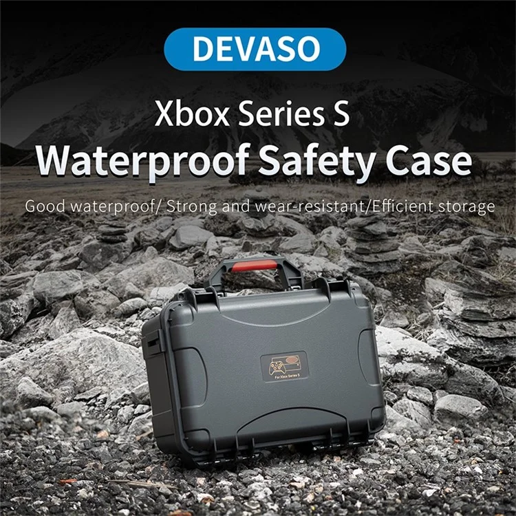 DEVASO Pour Microsoft Xbox Series S Boîte de transport portable antichoc et étanche PP Étui de transport pour console de jeu