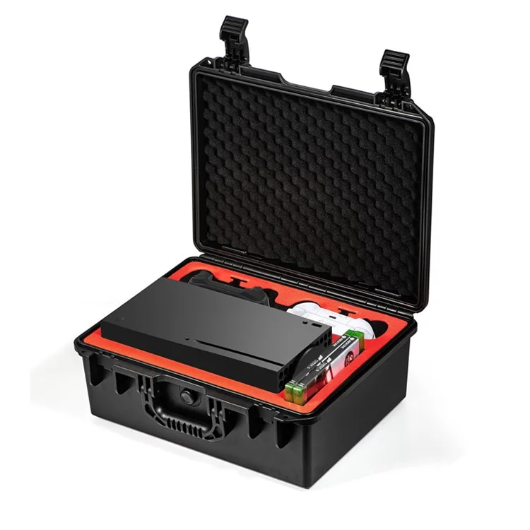 DEVASO Para Microsoft Xbox Series X Caixa de Armazenamento Portátil PP Caixa de Transporte à Prova d'Água Anti-choque para Console de Jogo