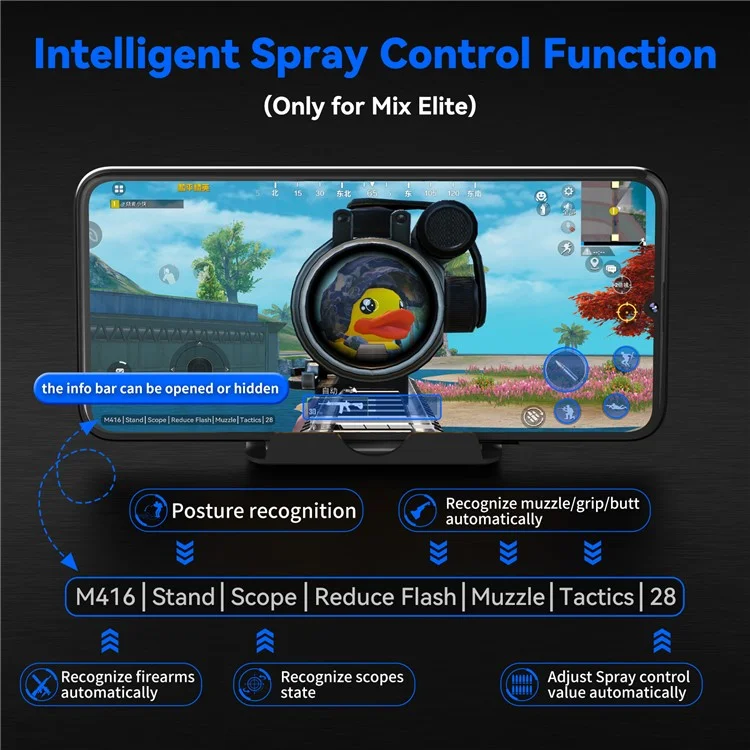 Conversor de Teclado de Mouse de Elite de Mixagem Gamwing Para Jogos Para Celular Android