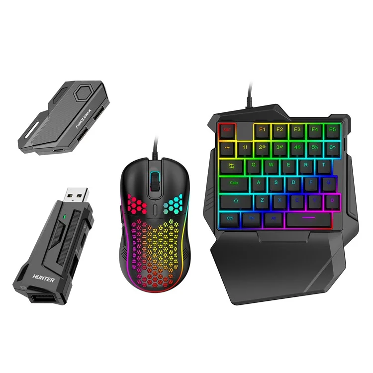 Juego de Convertidor Blader + Adaptador Hunter + Teclado G7 + Ratón GM86 para Consola de Juegos 