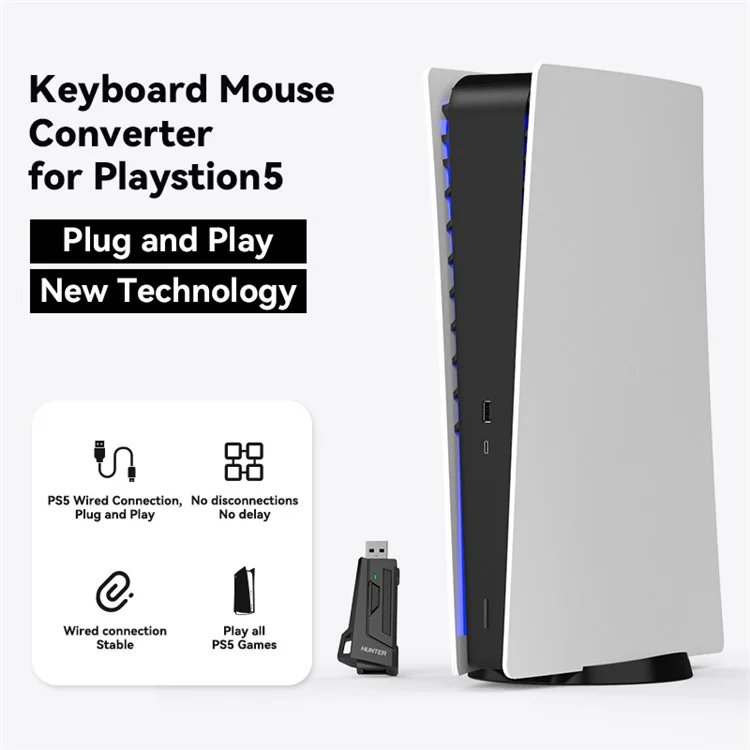 Juego de Convertidor Blader + Adaptador Hunter + Teclado G7 + Ratón GM86 para Consola de Juegos 