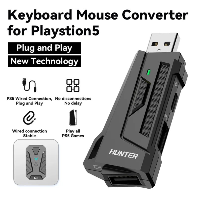 GAMWING Mix Master + Hunter Mouse Keyboard Converter for PlayStation 5