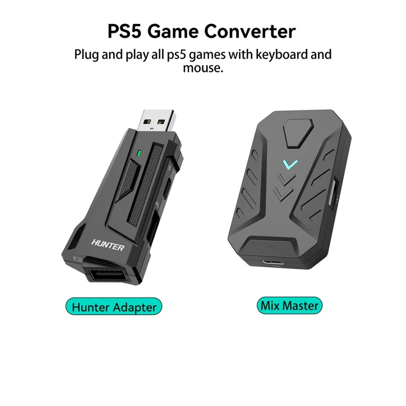 GAMWING Mix Master + Hunter Mouse Keyboard Converter for PlayStation 5