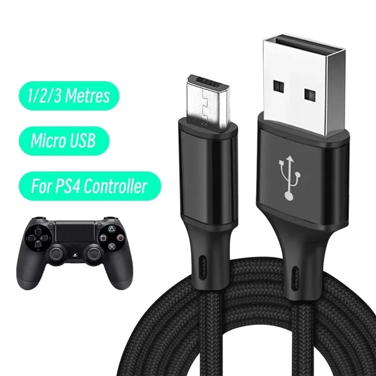 For Sony PS4 USB to Micro-USB Charging Cable Game Controller Charger Cord, 3m