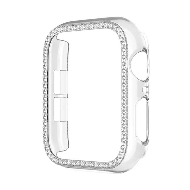 Per Apple Watch Series 6 / 5 / 4 / SE (2022) / SE (2023) / SE 40mm Hollow PC Watch Case Rhinestone Frame - Trasparente