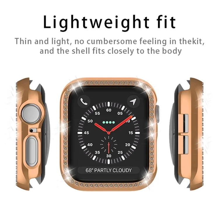 Per Apple Watch Series 6 / 5 / 4 / SE (2022) / SE (2023) / SE 40mm Hollow PC Watch Case Rhinestone Frame - Trasparente