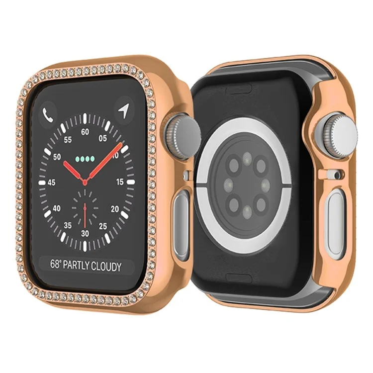 Per Apple Watch Series 6 / 5 / 4 / SE (2022) / SE (2023) / SE 40mm Hollow PC Watch Case Rhinestone Frame - Trasparente