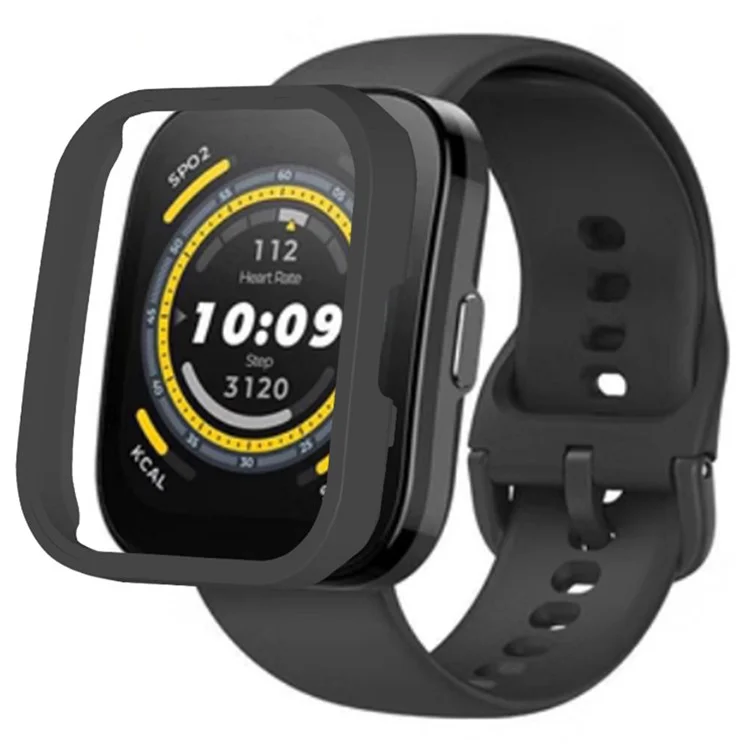 Pour Huami Amazfit Bip 5 Montre Étui Dur PC à Demi Enveloppé Housse de Protection - Noir