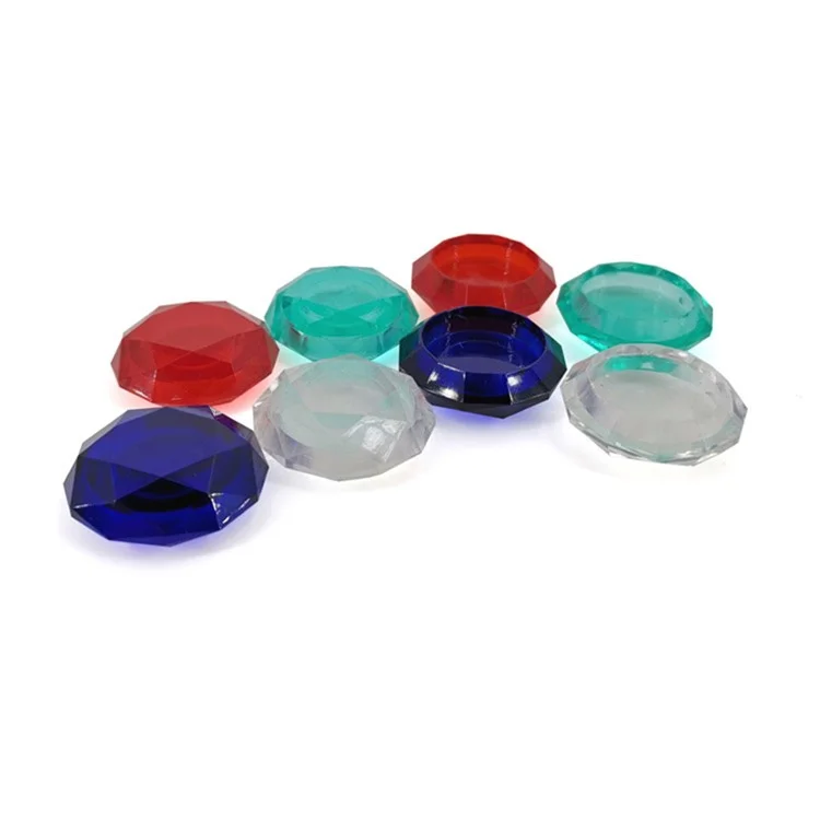 KJH NS-052 2 UNIDADES Para Nintendo Switch / Switch Lite Acrylic Joystick Thumb Stick Grip Cap - Azul Transparente