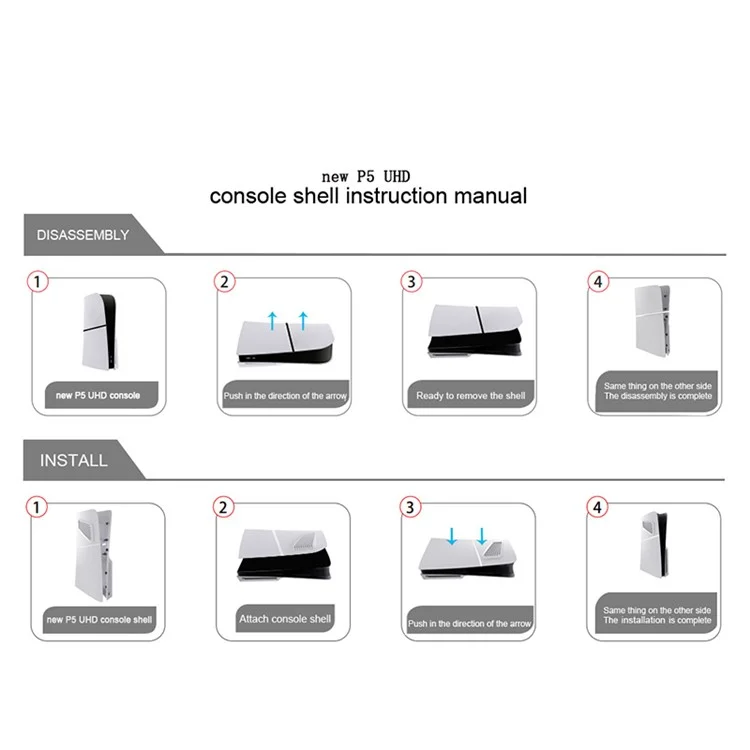KJH P5D-005 For PS5 Slim Disc Edition ABS Case Dust Cover with Cooling Vent - Black