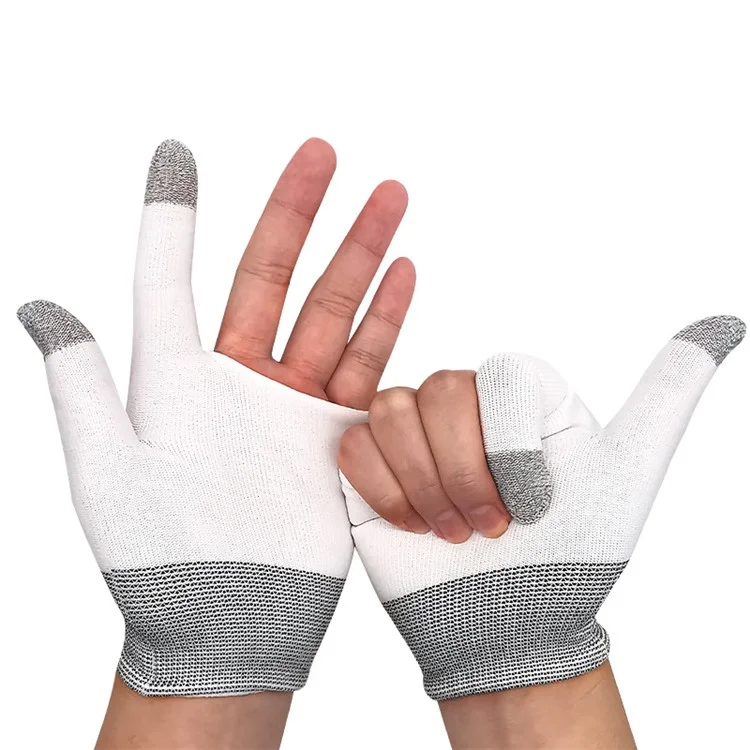 1 Pair Touchscreen Gaming Gloves High-Sensitive Anti-Sweat Seamless Game Gloves - Black