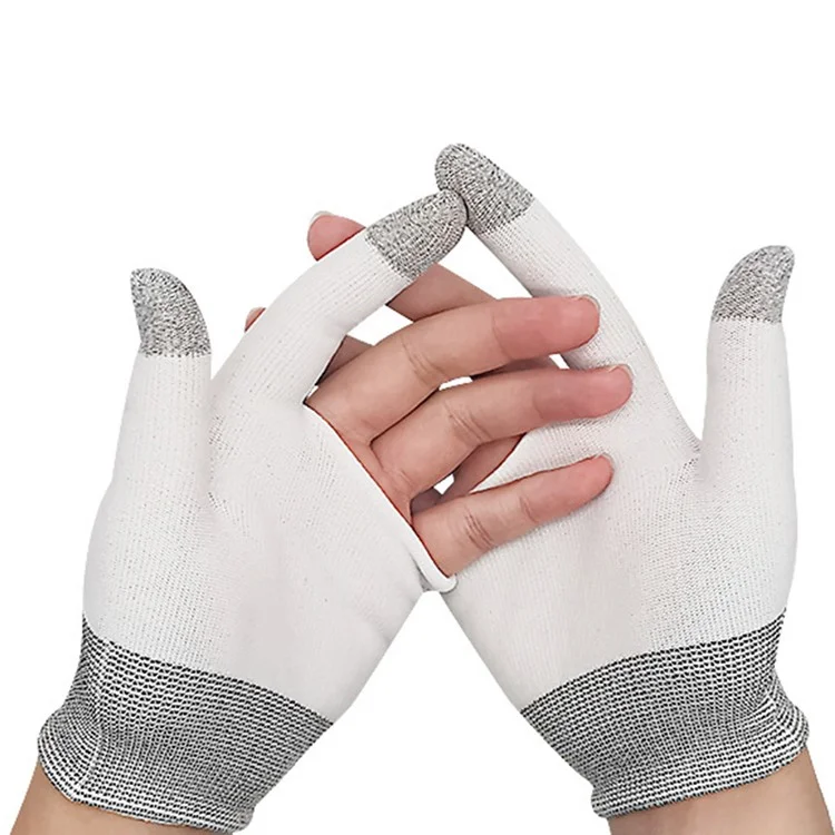 1 Pair Touchscreen Gaming Gloves High-Sensitive Anti-Sweat Seamless Game Gloves - Black