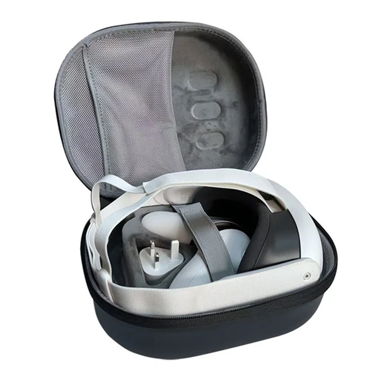 For Meta Quest 3 VR Headset Carrying Case EVA+Coral Fleece Portable Storage Bag