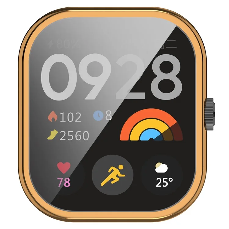For Xiaomi Redmi Watch 4 TPU Watch Protective Case Electroplating Anti-drop Frame - Rose Gold