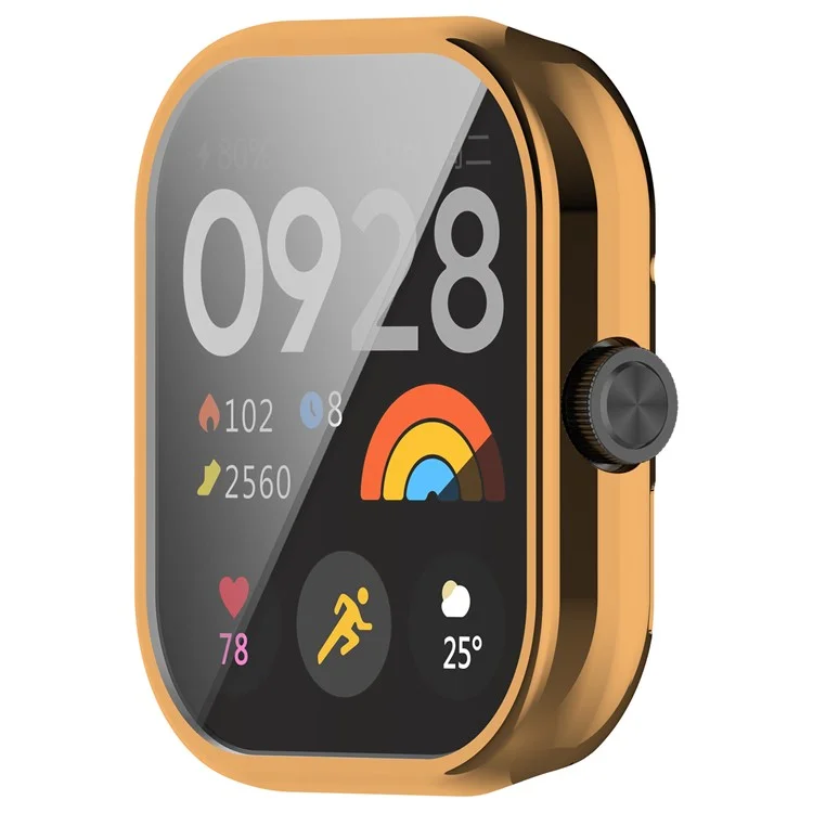 For Xiaomi Redmi Watch 4 TPU Watch Protective Case Electroplating Anti-drop Frame - Rose Gold
