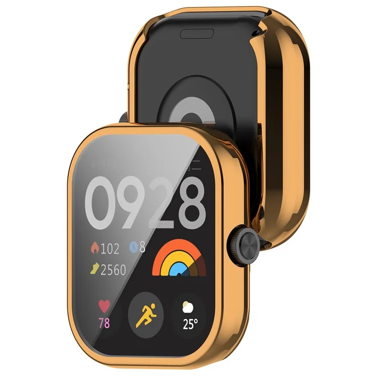 For Xiaomi Redmi Watch 4 TPU Watch Protective Case Electroplating Anti-drop Frame - Rose Gold