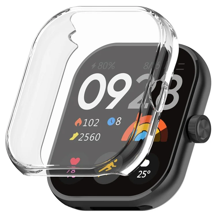 Pour Xiaomi Redmi Watch 4 Étui de protection en TPU transparent Anti-collision Frame