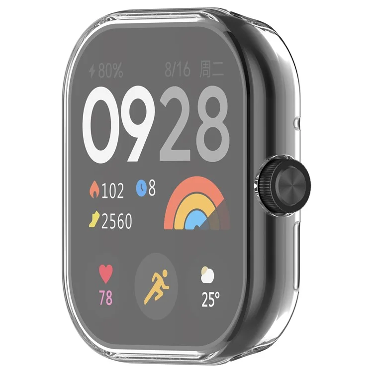 Pour Xiaomi Redmi Watch 4 Étui de protection en TPU transparent Anti-collision Frame
