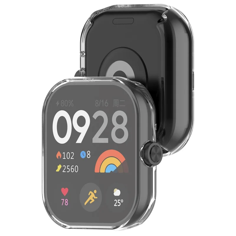 Pour Xiaomi Redmi Watch 4 Étui de protection en TPU transparent Anti-collision Frame