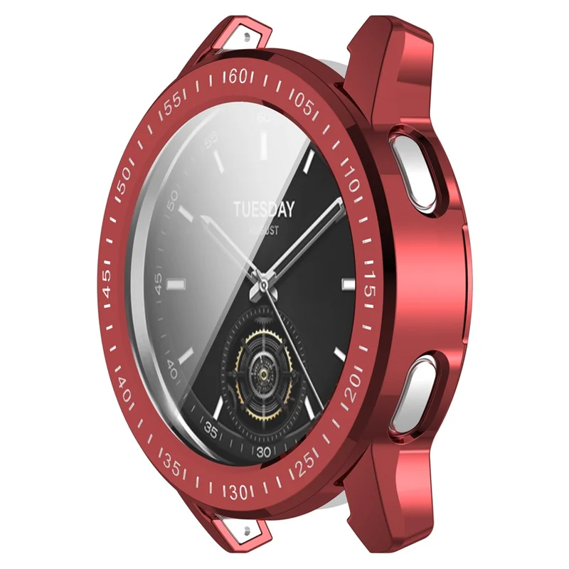 Per Xiaomi Watch S3 TPU Watch Protective Case Electroplating Anti-drop Cover - Rosso