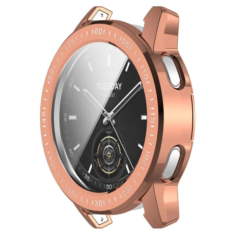 For Xiaomi Watch S3 TPU Watch Protective Case Electroplating Anti-drop Cover - Rose Gold