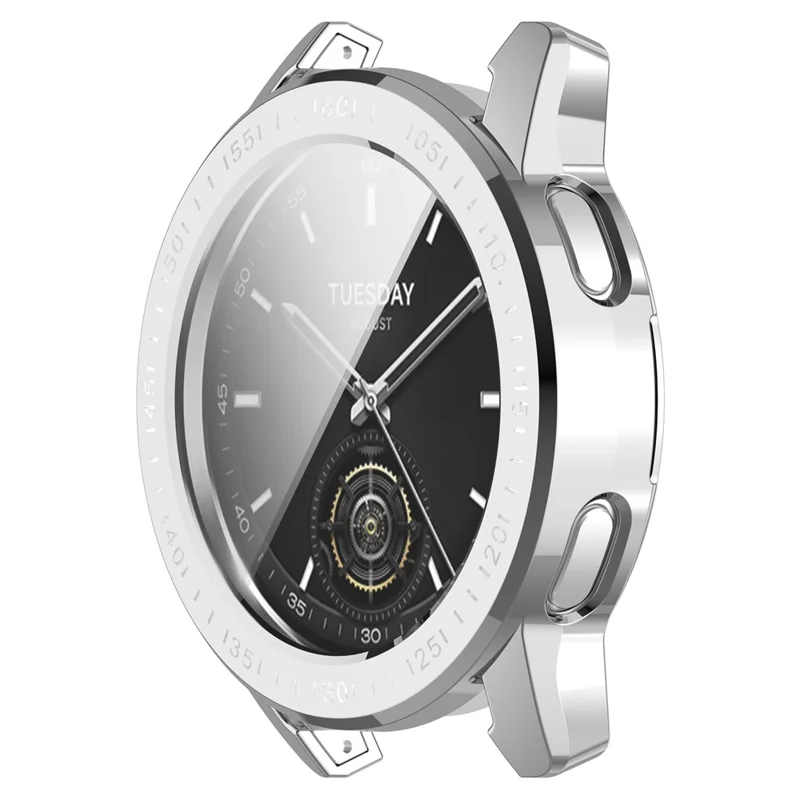 For Xiaomi Watch S3 TPU Watch Protective Case Electroplating Anti-drop Cover - Silver