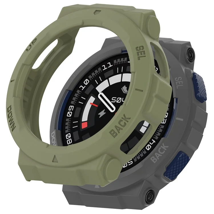 Para Huami Amazfit Active Edge A2212 TPU Smartwatch Case Oco Anti-colisão Estrutura de Proteção - Verde
