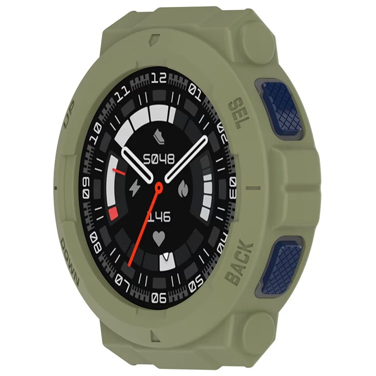 Para Huami Amazfit Active Edge A2212 TPU Smartwatch Case Oco Anti-colisão Estrutura de Proteção - Verde