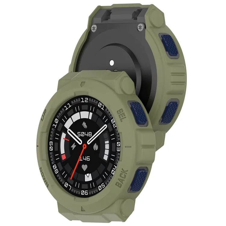 Para Huami Amazfit Active Edge A2212 TPU Smartwatch Case Oco Anti-colisão Estrutura de Proteção - Verde